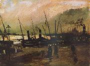 Vincent Van Gogh Quayside wtih Ships in Antwerp (nn04) oil painting
